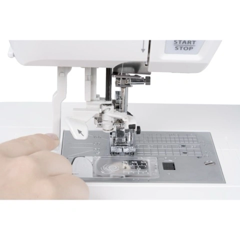 Janome Skyline S3 assortment of snap-on presser feet and quilting accessories serving Clayton, Garner, and Angier, NC.