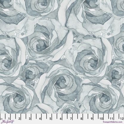 Brushstrokes - Organic Roses - Silverblue