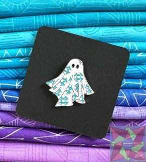 Quilt Ghost Enamel Pin