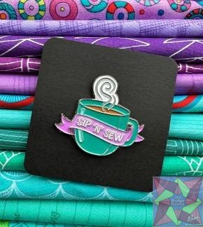 Sip 'N' Sew Mug Enamel Pin