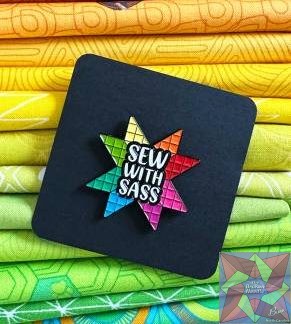 Sew With Sass Enamel Pin