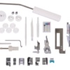Janome Skyline S6 Anniversary Edition standard accessory feet assortment featuring the AcuFeed Flex system near Danville and Southern VA.