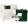 Janome Travel Mate 200 computerized travel sewing machine bundled with wide extension table and protective hard case at The Broken Needle in Bunn, NC.