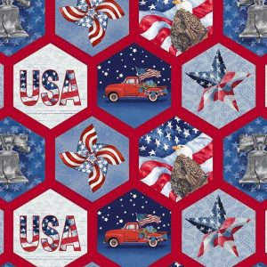 Wings of Freedom - Patriotic Honeycomb