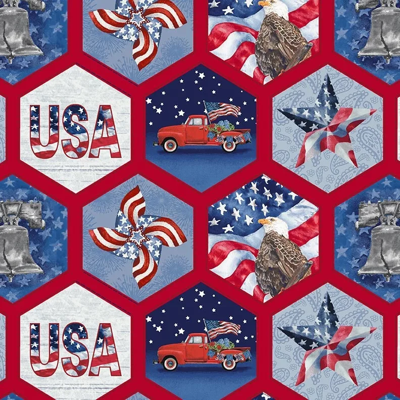 Wings of Freedom - Patriotic Honeycomb