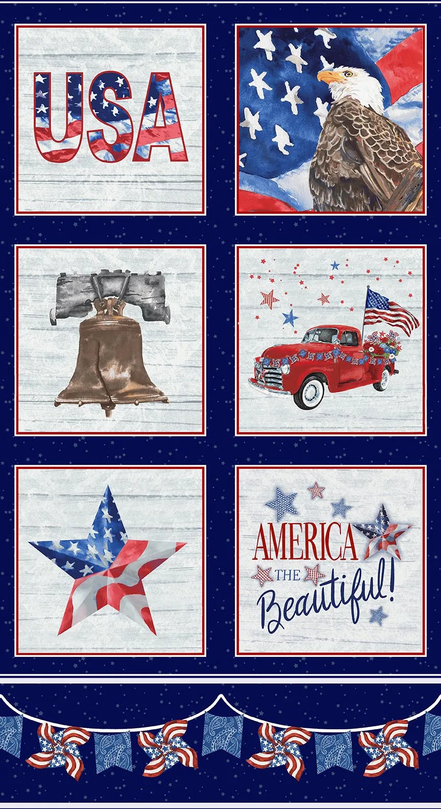 Wings of Freedom - 24 inch block panel