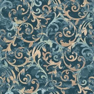 Garden Symphony - Scrolls - Blue