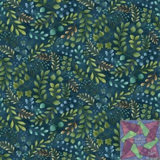 Garden Symphony -Leaves - Teal