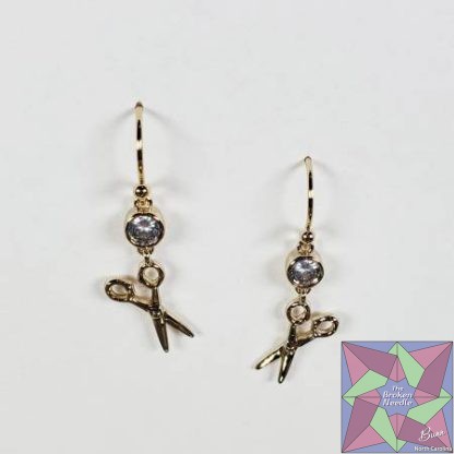 Scissor Drop Earring Gold