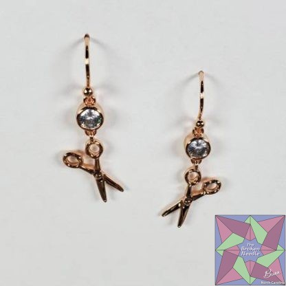 Scissor Drop Earring Rose