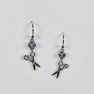 Scissor Drop Earring Silver