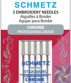 Chrome Embroidery Schmetz Needle 5 ct, Size 75/11