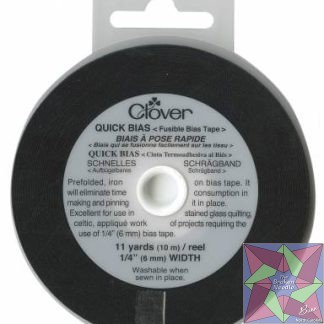 Fusible Quick Bias Black 1/4in x 11yds