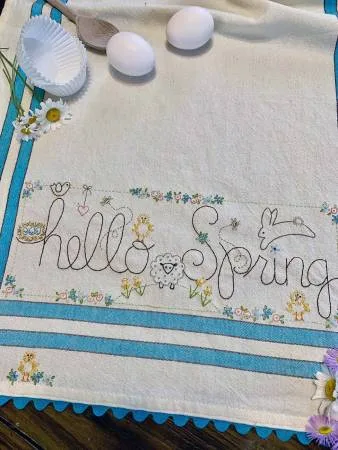 Hello Spring Dishtowel Kit by Bareroots