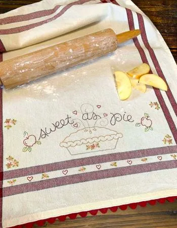 Sweet as Pie Dishtowel Pattern and Kit Bareroots