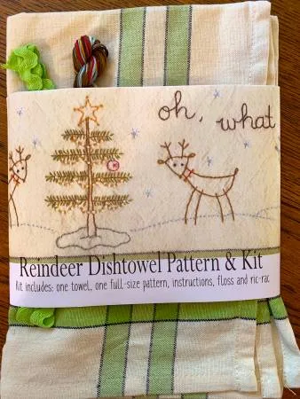 Oh What Fun Dishtowel Pattern and Kit Bareroots