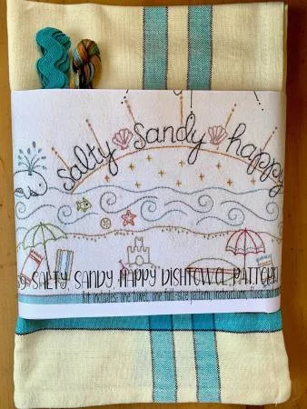 Salty Sandy Dishtowel Pattern and Kit