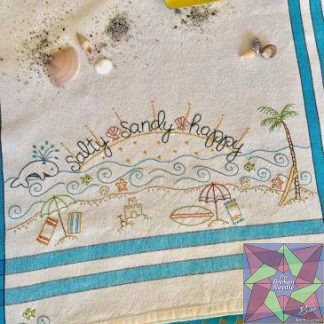 Salty Sandy Dishtowel Pattern and Kit Bareroots