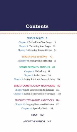 Essential Serger Reference Tool Your Quick and Easy Visual Guide contents