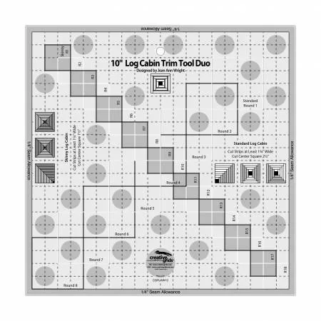 Creative Grids 10in Log Cabin Trim Tool Duo Creative Grids 10in Log Cabin Trim Tool Duo