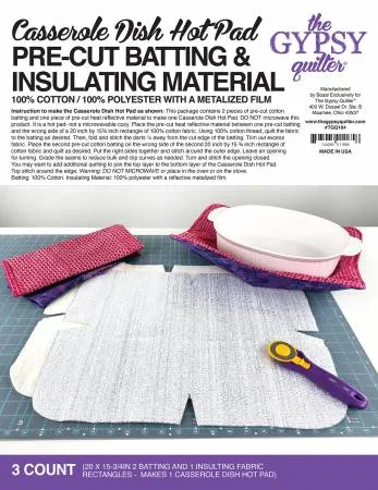 Casserole Dish Hot Pad Pre-Cut Batting 3ct