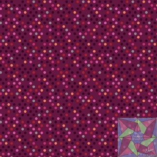 Dazzle Dots - Confetti Drop - Dark Red/Multi