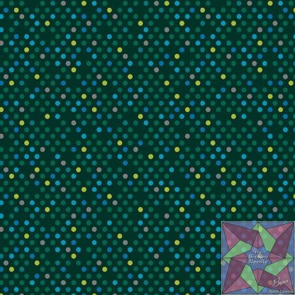 Dazzle Dots - Confetti Drop - Dark Green/Multi