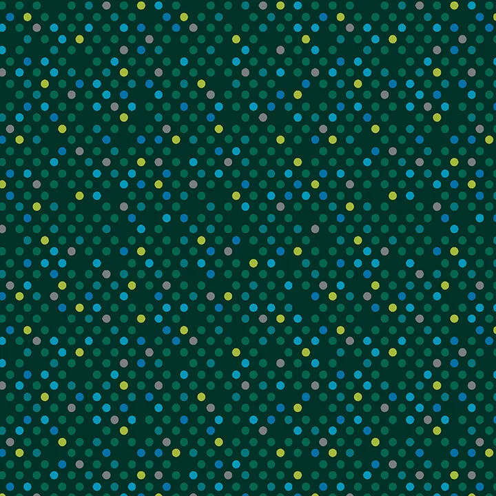 Dazzle Dots - Confetti Drop - Dark Green/Multi