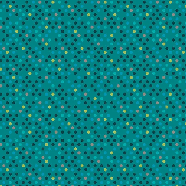 Dazzle Dots - Confetti Drop - Teal/Multi