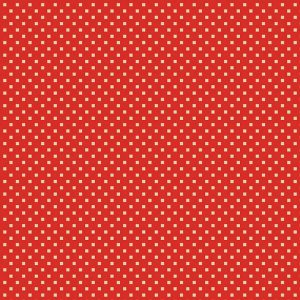 Dazzle Dots - Snazzy Squares - Red/Linen