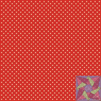 Dazzle Dots - Snazzy Squares - Red/Linen