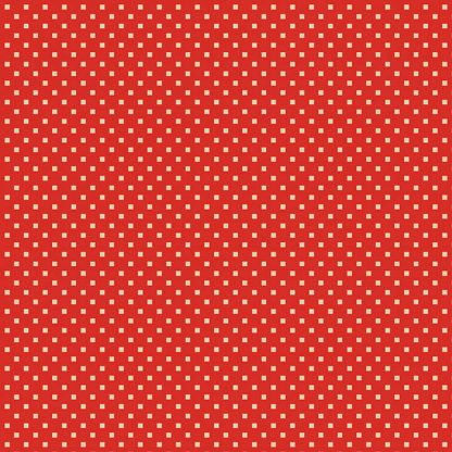 Dazzle Dots - Snazzy Squares - Red/Linen