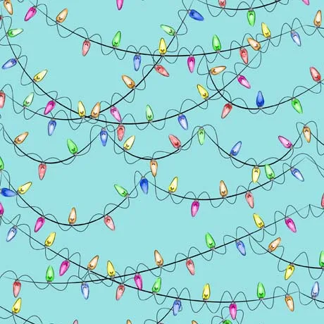 Holiday Party Christmas Lights - Aqua