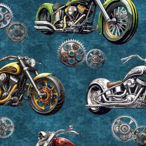 Heavy Metal - Motorcycles- Teal