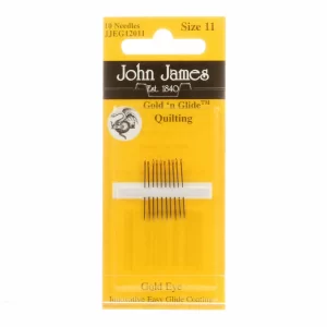 John James Gold'N Glide Between / Quilting Needles Size 11 10ct