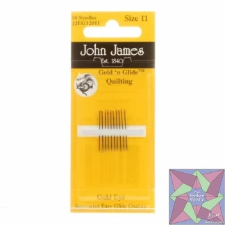 John James Gold'N Glide Between / Quilting Needles Size 11 10ct