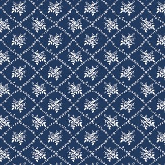 Classic Keepsakes -Rose Trellis- 14648 Navy Blue