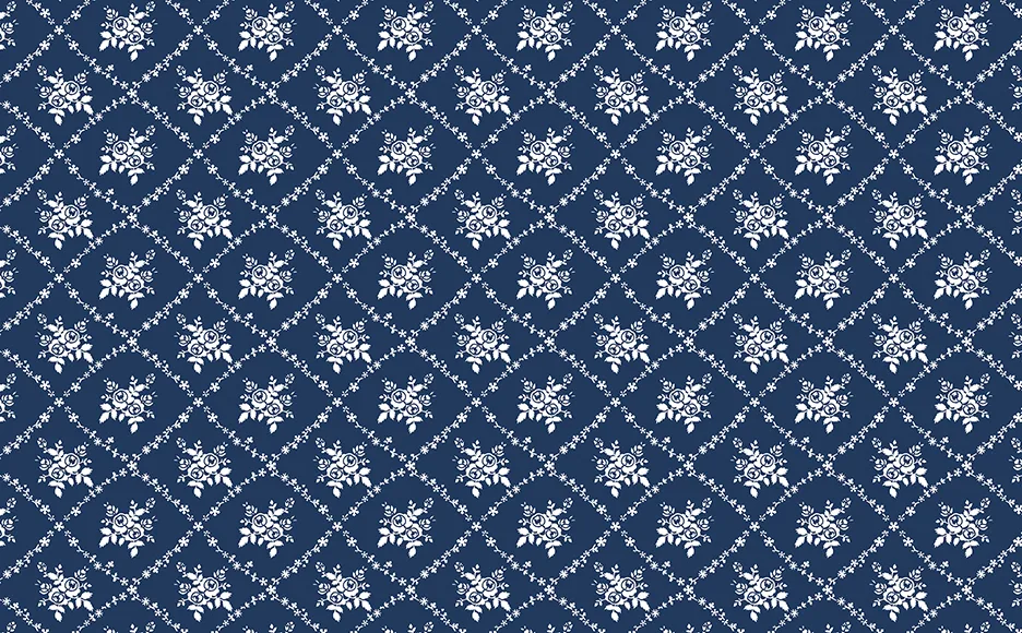 Classic Keepsakes -Rose Trellis- 14648 Navy Blue