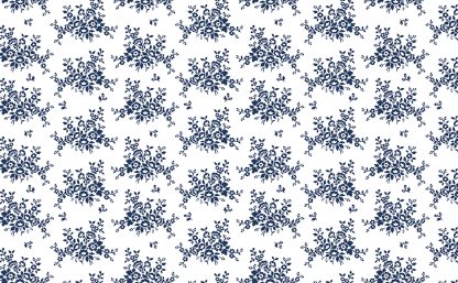 Classic Keepsakes -Mini Floral Bouquet- 14651 White-Navy
