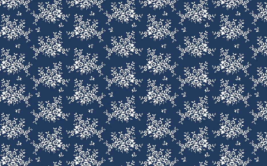 Classic Keepsakes -Mini Floral Bouquet- 14651 Navy Blue