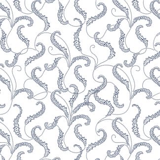 Classic Keepsakes -Filigree Scroll- 14653 White-Navy