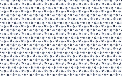 Classic Keepsakes - Little Flower Buds- 14654 White-Navy