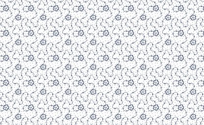 Classic Keepsakes - Calico Floral- 14655 White-Navy