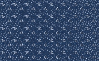Classic Keepsakes - Calico Floral- 14655 Navy Blue