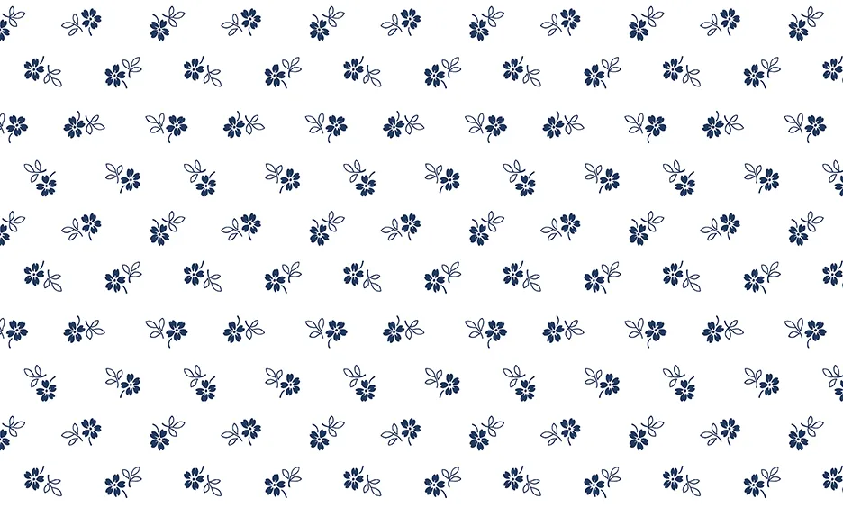 Classic Keepsakes - Daisy Garden- 14657 White-Navy