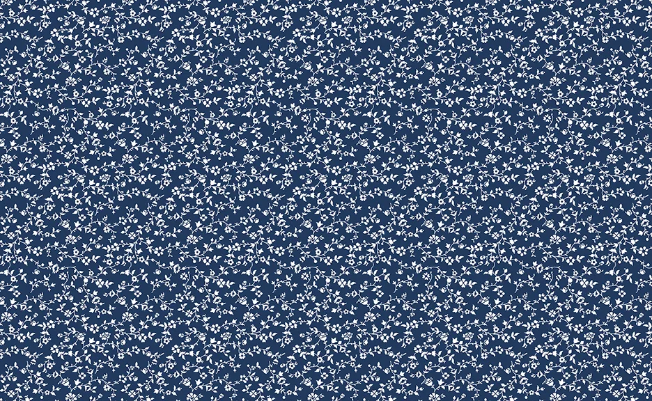 Classic Keepsakes -Vineyard Floral- 14659 Navy Blue
