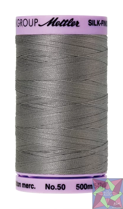 Silk-Finish 50wt Solid Cotton Thread 547yd/500M Rain Cloud