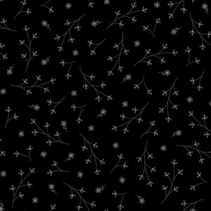Kimberbell Quilt Backs 108" black gray floral