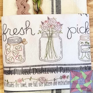 Fresh Picked Dishtowel Pattern and Floss Kit