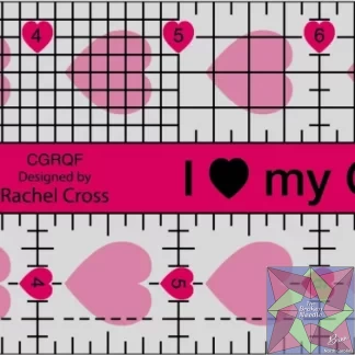 Creative Grids I Love My Quilt Friends Quilt Ruler 2-1/2in x 10in Rectangle